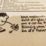 Werbung für Papyrus, eine Papeterie an der Freien Strasse in Basel.