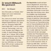 Ein Textauszug aus dem Booklet über "Dr letscht Mittwuch Morgestraich"